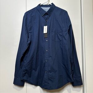 NWT Banana Republic Luxe Poplin Button Down Shirt Slim Fit Men’s Large